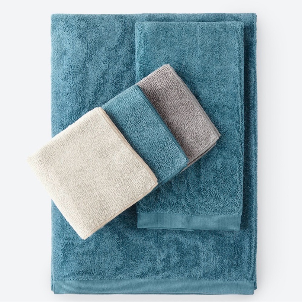 Norwex Bath Body Towel Set in Teal NEW Body & Hand Towels + facecloths (3)